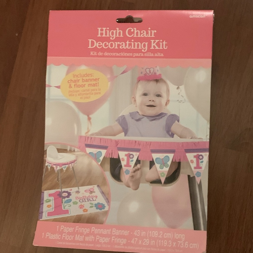 1st birthday high chair decorating kit